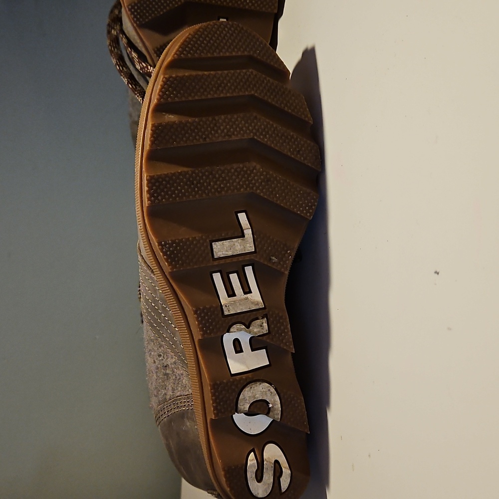 Sorel Women's Gray/Tan Wedge Boots - Picture 9 of 11